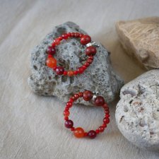 Kolczyki boho czerwone