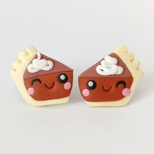 Kolczyki na Halloween słodkie dyniowe ciasto kawaii