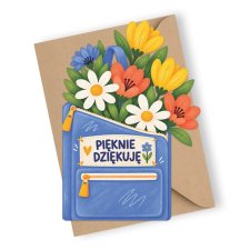 KARTKA DLA NAUCZYCIELA- PIĘKNIE DZIĘKUJĘ