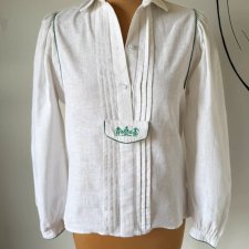 Koszula damska bosch vintage folk 38 naturalna biel bawełna len