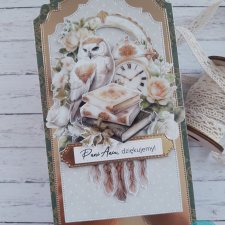 Kartka dla nauczyciela z sową, personalizacja