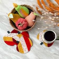 Czerwone jabłka – podkładki pod kubki