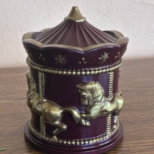Gipsowy świecznik karuzela 150 ml – ręcznie malowany, personalizowany kolor