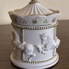 Gipsowy świecznik karuzela 150 ml – ręcznie malowany, personalizowany kolor
