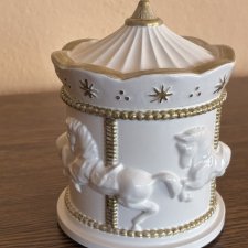 Gipsowy świecznik karuzela 150 ml – ręcznie malowany, personalizowany kolor