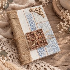 Pamiętnik A5 handmade w stylu boho – ręcznie robiona księga wspomnień