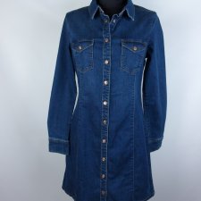 New Look Denim rozpinana sukienka jeans przed kolano 12 / 38