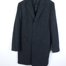 F&F męski płaszcz jesionka z wełną / M