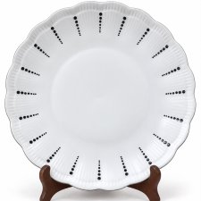 Patera Wałbrzych porcelana vintage PRL lata 60 czarne kropki