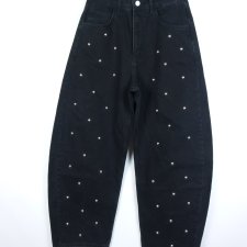 Asos baloon jeans wysoki stan dżety ćwieki / 36