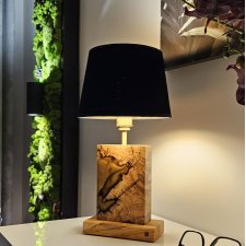 Lampa z drewna oliwnego i żywicy