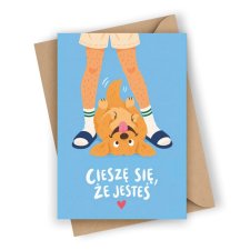 KARTKA DLA BLISKIEJ OSOBY- CIESZĘ SIĘ, ŻE JESTEŚ