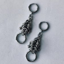Kolczyki chainmaille ze stali chirurgicznej – Kręgi Cienia | gothic, industrial, alternatywne