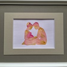 Blisko siebie – oryginalny obraz z suszonych kwiatów 30 × 21 cm