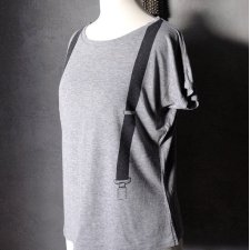 T-shirt top wiskozowy print rockabilly punk XS S