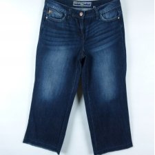 Next vintage jeans 3/4 wide crop spodnie dżins 8 / 36