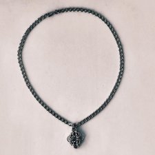 Naszyjnik z zawieszką chainmaille ze stali 40-55 cm gothic minimal