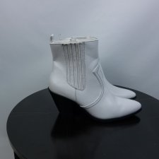 New Look białe botki na obcasie ekoskóra 40 / 27,5 cm