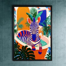 Zebra - wydruk na plakacie na A3