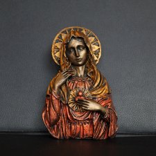 Rzeźba Matki Boskiej czerwona wys. 15,6 cm