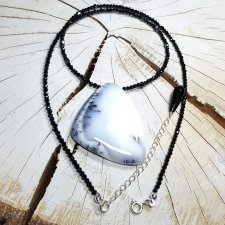 Naszyjnik opal dendrytowy naszs6