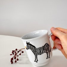 Kubek kolekcjonerski zebra Chodzież II połowa XX w.