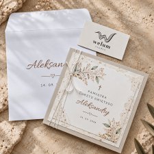 Personalizowana kartka pamiątka Chrztu Świętego – MINERAL