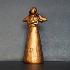Rzeźba złoty Anioł z Gwiazdą wys. 13,5 cm