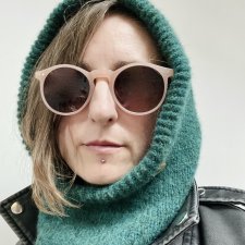 Ręcznie robiona balaclava miękki kapturokomin czapka z alpaką