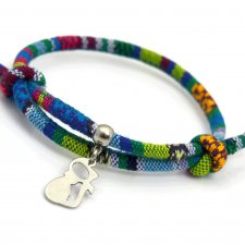 BRANSOLETKA BOHO REGULOWANA AZTEQ Z KOTEM