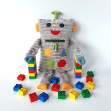 Robot przytulanka, poduszka dekoracyjna, zabawka edukacyjna