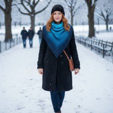 Chusta szydełkowana Oceaniczny Szept rękodzieło na prezent
