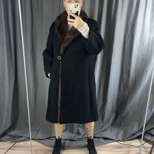 lata 60te wełniany płaszcz