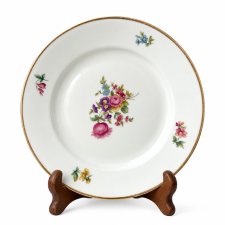 Talerz Rosenthal Aida Selb-Plössberg kwiaty złocenia Vintage lata 50