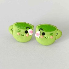 Zielone Kolczyki Zielona Herbata Matcha