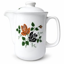 Dzbanek Tułowice PRL Vintage róże polski design ceramika