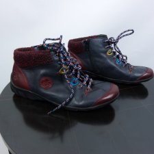 Rieker czółenka botki ekoskóra 40 - 25,5 cm