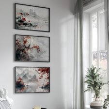 ZESTAW PLAKATÓW 3x 40x50 cm,  Japońskie pejzaże (set275)