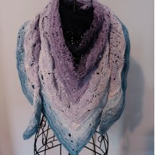 Chusta ombre Wilberry / granat-fiolet-błękit