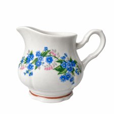 Mlecznik Vintage Niezapominajki Dobrusz lata 70 PRL retro home