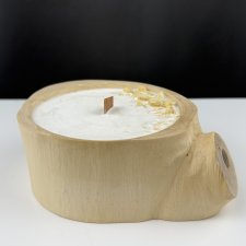 Ręcznie robiona świeca sojowa – dekoracyjna świeca figurka (drzewo+kwiaty jaśminu)