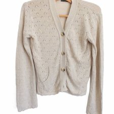 Bruuns Bazaar Beżowy kardigan sweter skandynawski