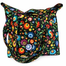 Shopperka wzory łowickie– torba handmade