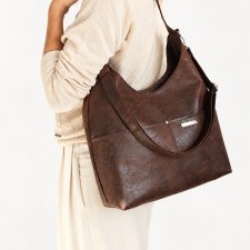 Torba hobo- stara skóra ciemny brąż