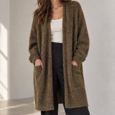 Kardigan moher wełna merino