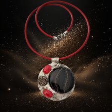 naszyjnik z witrażowym wisiorem GALACTICO