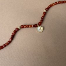 Naszyjnik typu choker z karneolem
