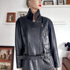prawdziwy vintage skóra naturalna oversize