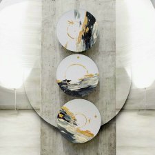 Stylowe Magnesy Lodówkowe (Set 3 szt.) – Nowoczesna Abstrakcja