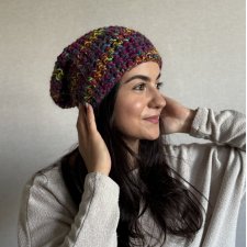 Kolorowa czapka beanie wełniana z alpaką – ręcznie wykonana w Polsce